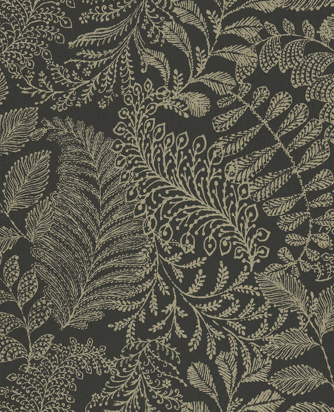 EIJFFINGER Geonature 366002 - Afbeelding 1 - Zwart / Grijs, Goud, Klassiek, Bladeren