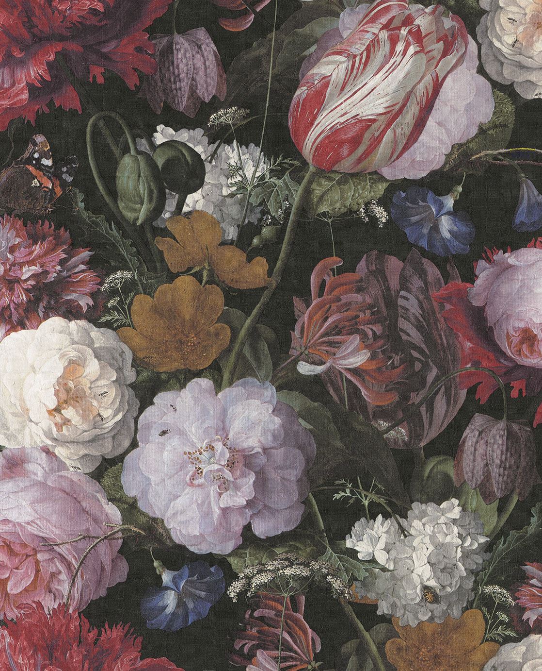 EIJFFINGER Masterpiece 358000 - Afbeelding 1 - Multi, Zwart / Grijs, Romantisch, Klassiek, Bloemen