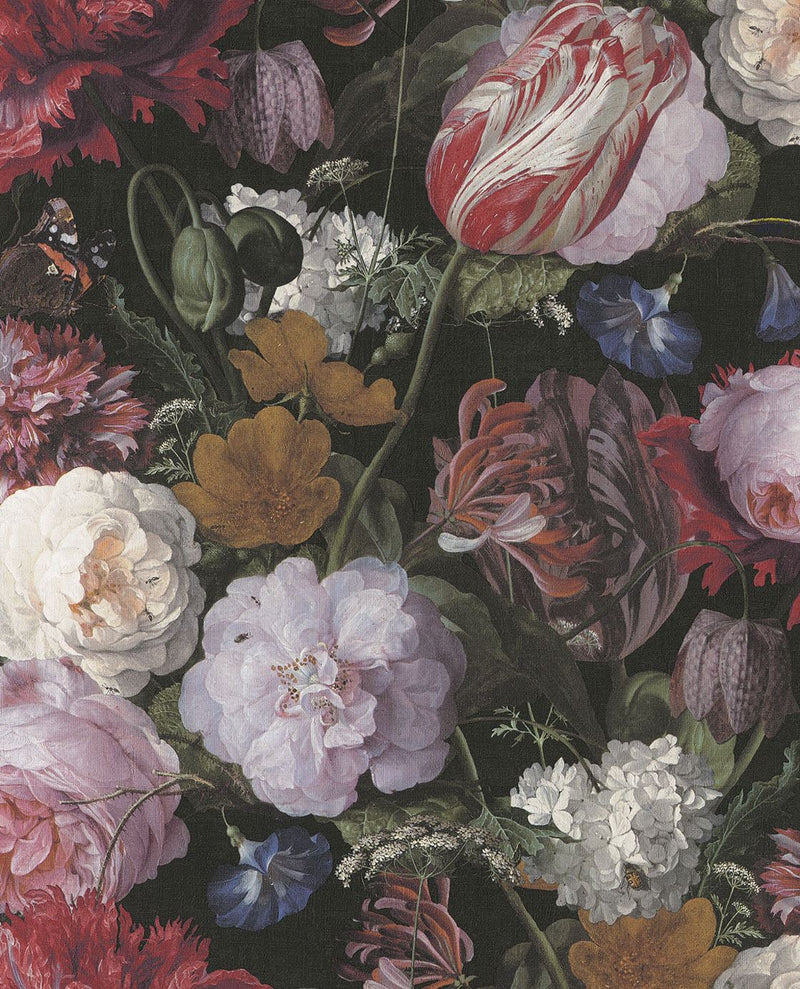 EIJFFINGER Masterpiece 358000 - Afbeelding 1 - Multi, Zwart / Grijs, Romantisch, Klassiek, Bloemen