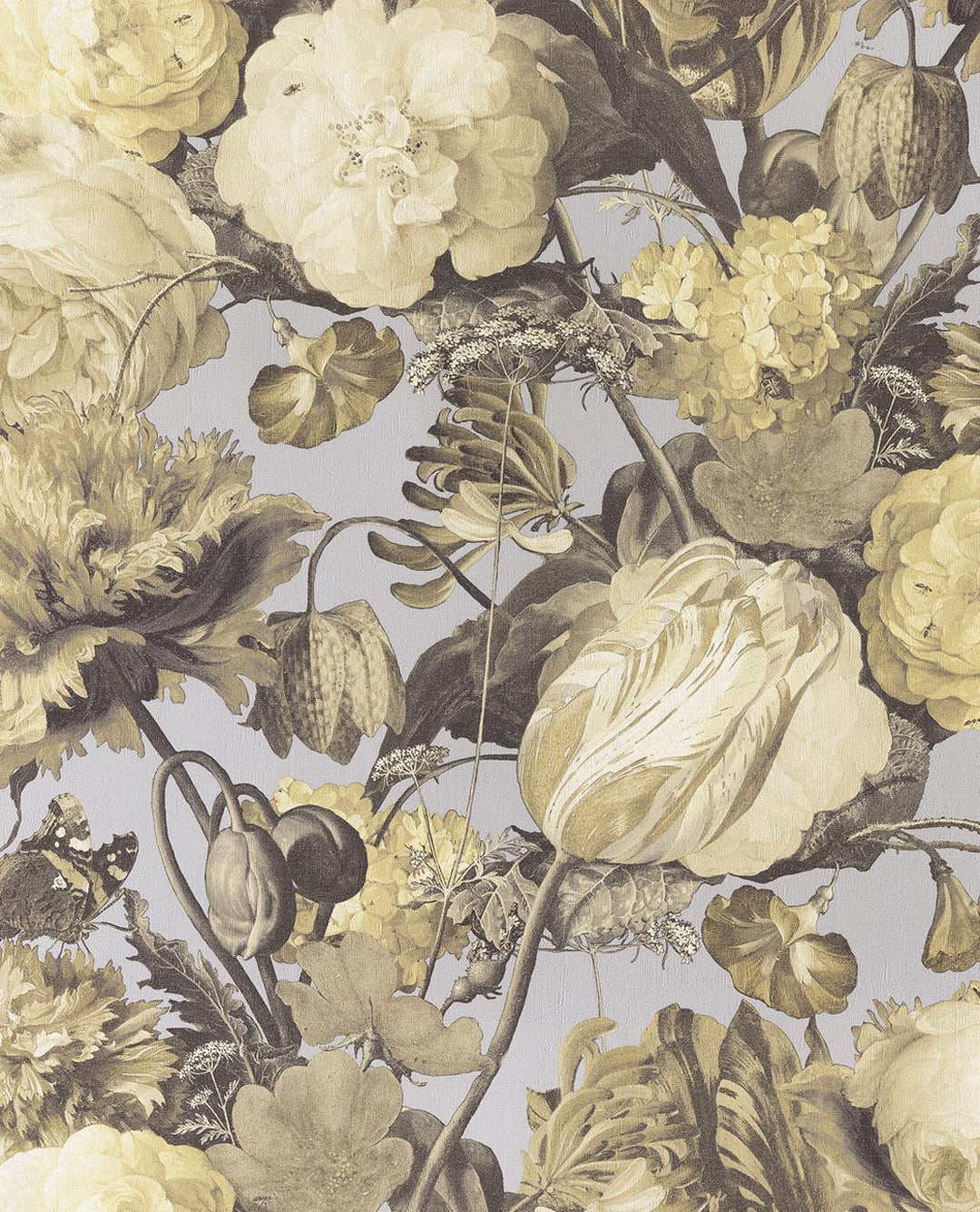 EIJFFINGER Masterpiece 358004 - Afbeelding 1 - Geel, Goud, Romantisch, Klassiek, Bloemen