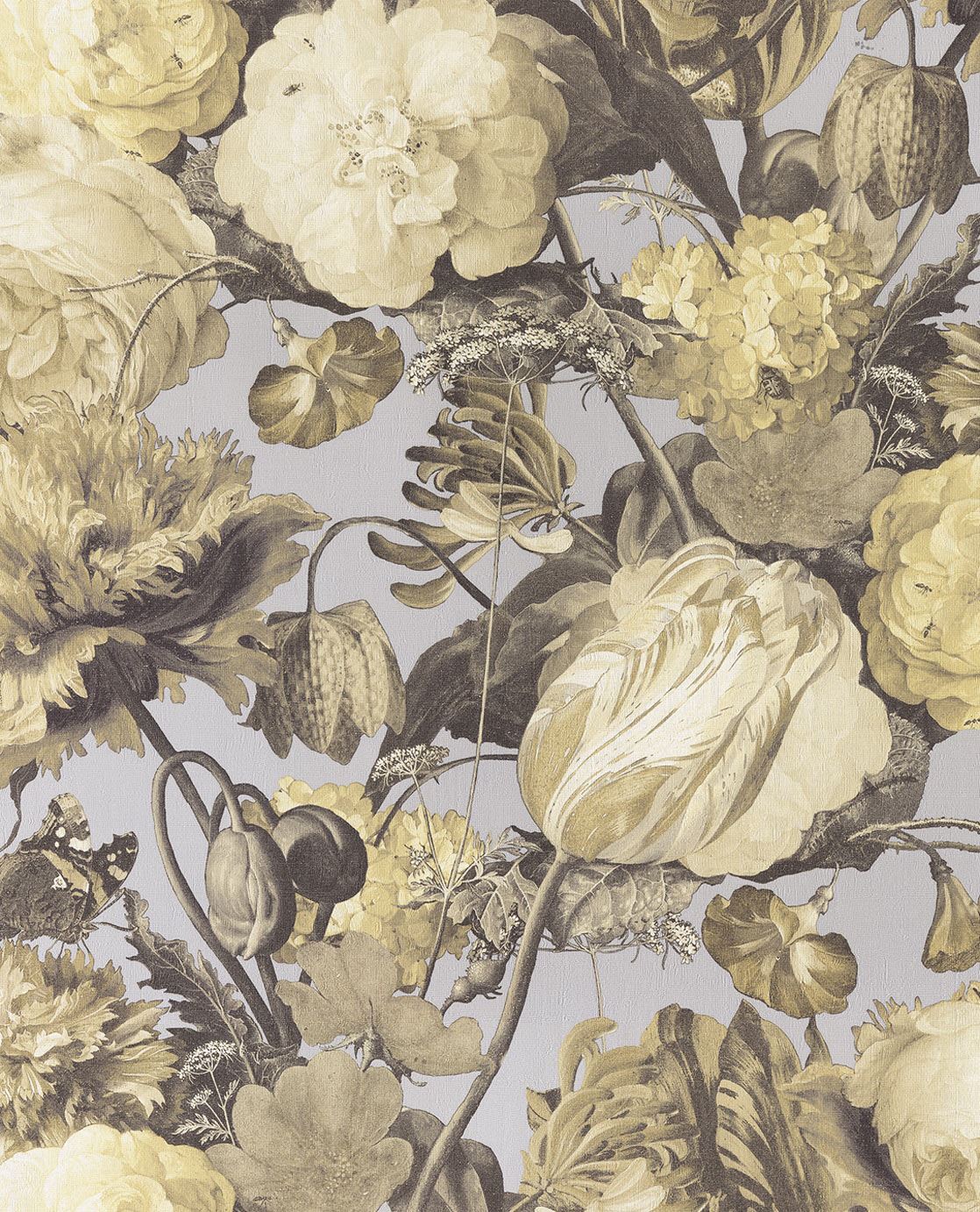 EIJFFINGER Masterpiece 358004 - Afbeelding 1 - Geel, Goud, Romantisch, Klassiek, Bloemen