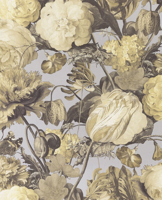 EIJFFINGER Masterpiece 358004 - Afbeelding 1 - Geel, Goud, Romantisch, Klassiek, Bloemen