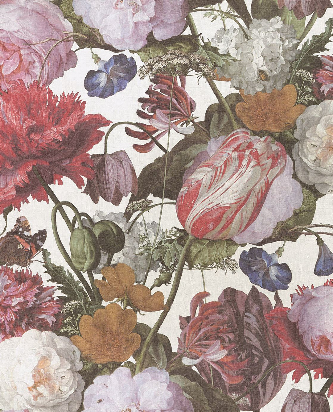 EIJFFINGER Masterpiece 358005 - Afbeelding 1 - Wit, Multi, Romantisch, Klassiek, Bloemen