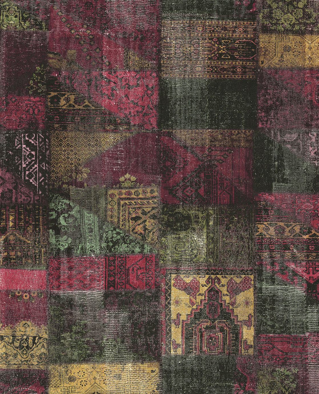 EIJFFINGER Masterpiece 358030 - Afbeelding 1 - Multi, Rood, Retro, Vintage, Etnisch, Klassiek, Structuren