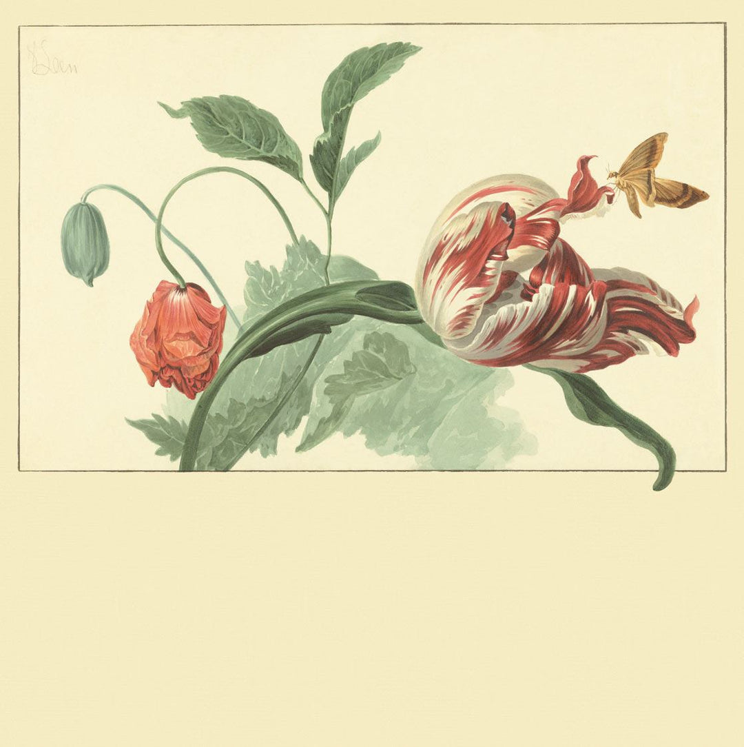 EIJFFINGER Masterpiece 358118 - Afbeelding 1 - Wit, Multi, Klassiek, Bloemen