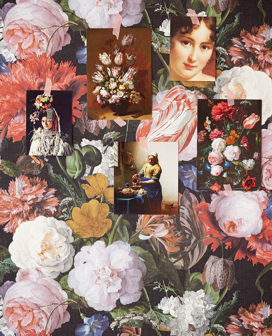 EIJFFINGER Masterpiece 358000 - Afbeelding 3 - Multi, Zwart / Grijs, Romantisch, Klassiek, Bloemen