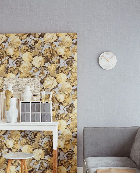 EIJFFINGER Masterpiece 358004 - Afbeelding 3 - Geel, Goud, Romantisch, Klassiek, Bloemen