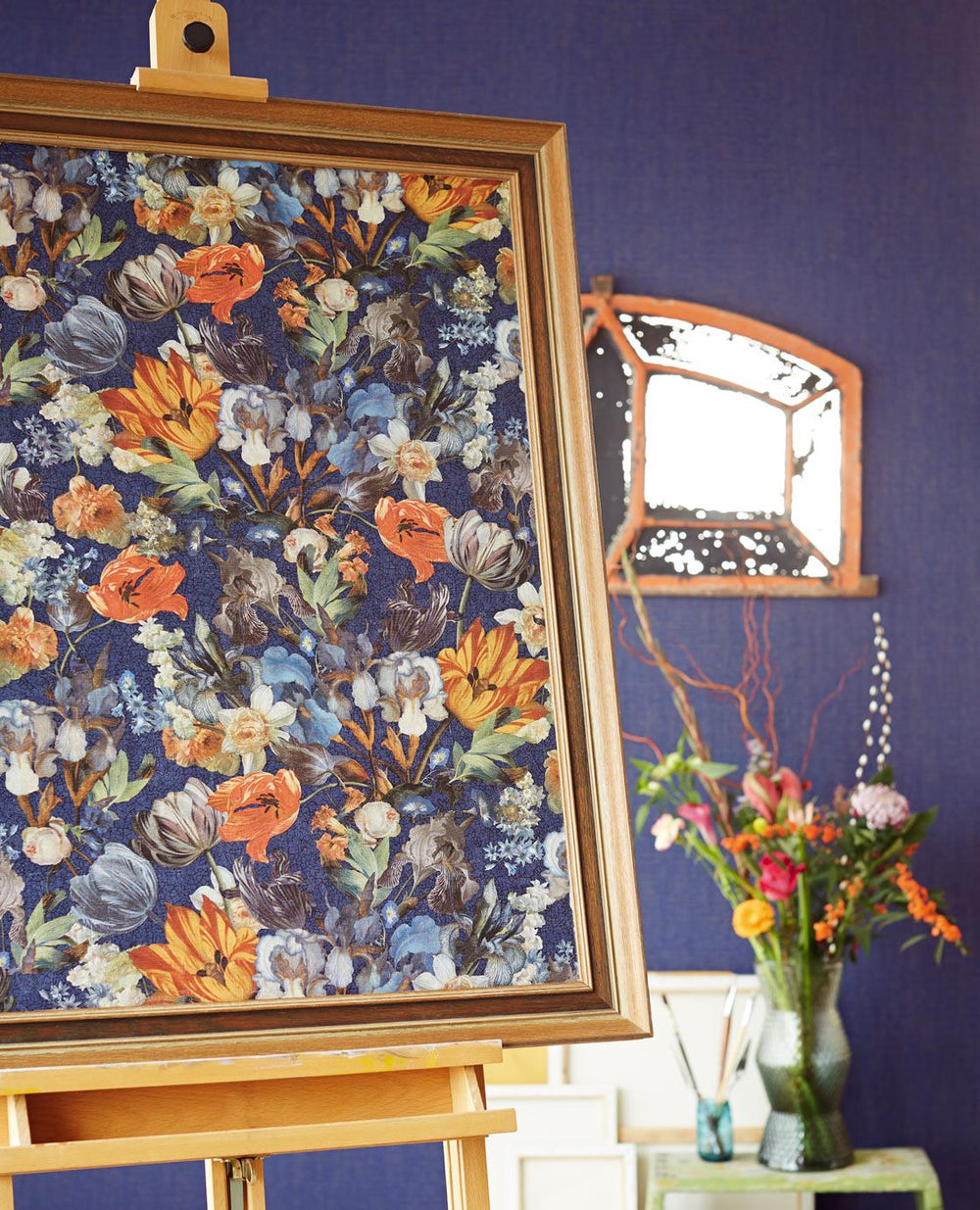 EIJFFINGER Masterpiece 358012 - Afbeelding 2 - Multi, Blauw, Romantisch, Klassiek, Bloemen