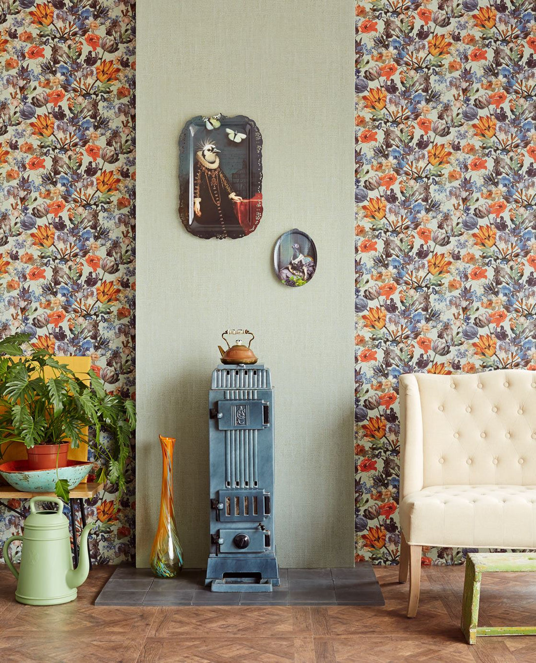 EIJFFINGER Masterpiece 358013 - Afbeelding 3 - Multi, Blauw, Romantisch, Klassiek, Bloemen