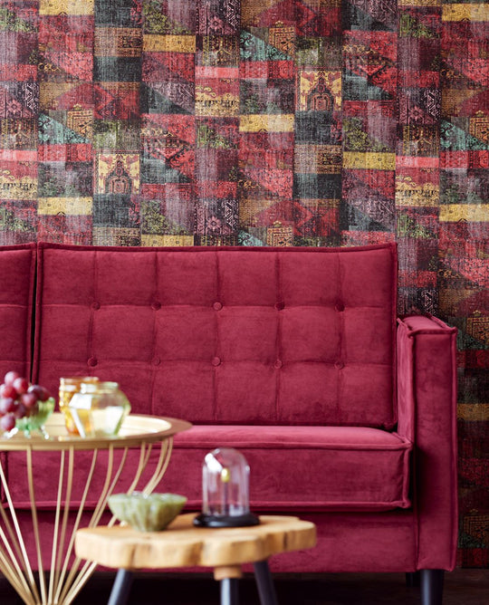 EIJFFINGER Masterpiece 358030 - Afbeelding 3 - Multi, Rood, Retro, Vintage, Etnisch, Klassiek, Structuren