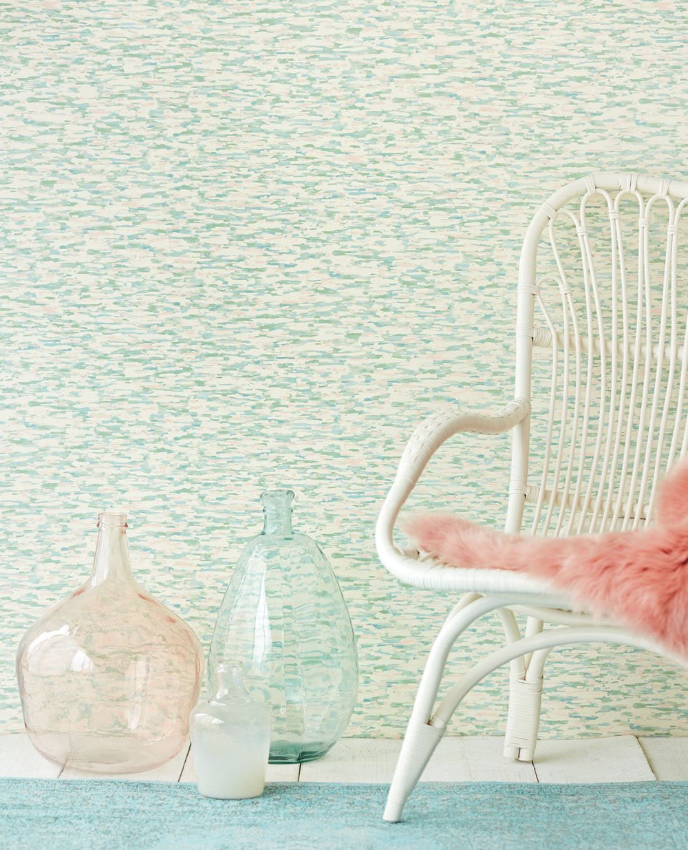 EIJFFINGER Masterpiece 358042 - Afbeelding 2 - Naturel, Groen, Rood, Retro, Vintage, Romantisch, Structuren, Grafisch