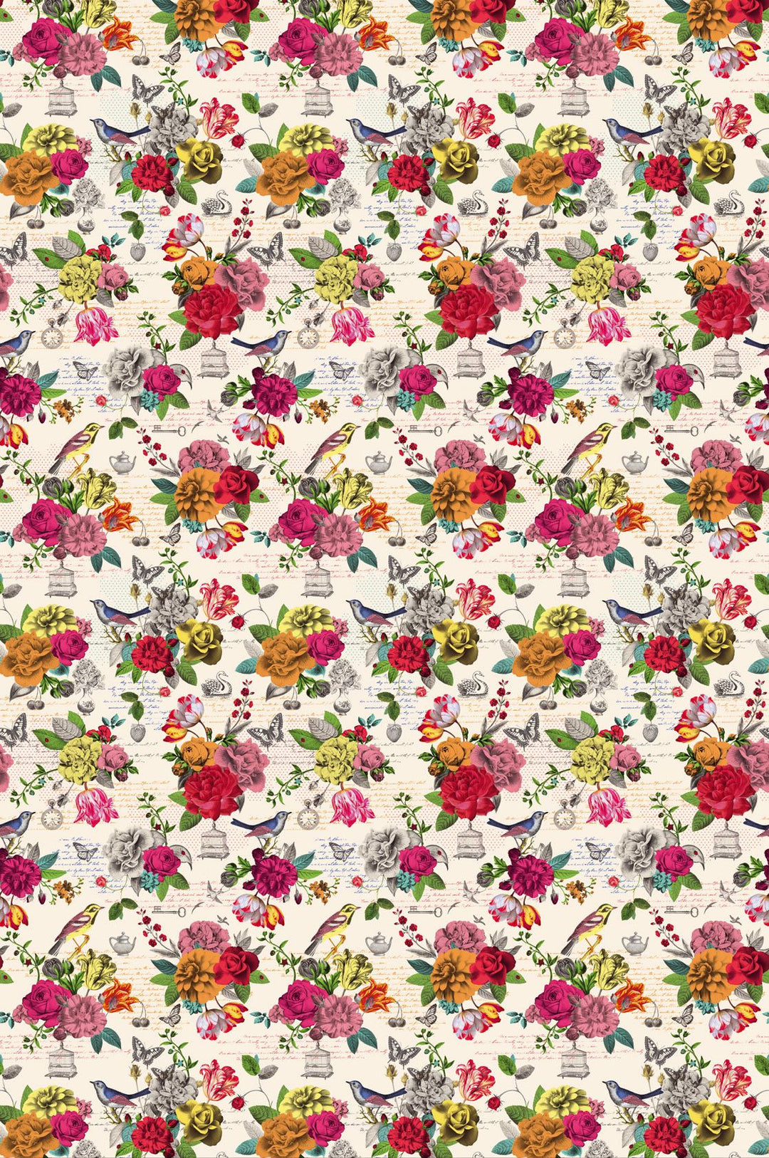 EIJFFINGER Pip Studio III 341092 - Afbeelding 1 - Multi, Romantisch, Kinderkamer, Pip Studio, Vogels, Bloemen