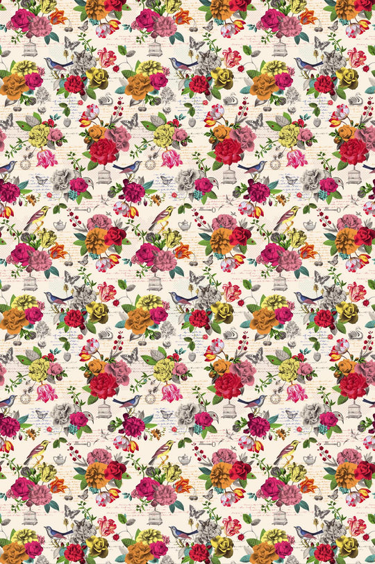 EIJFFINGER Pip Studio III 341092 - Afbeelding 1 - Multi, Romantisch, Kinderkamer, Pip Studio, Vogels, Bloemen