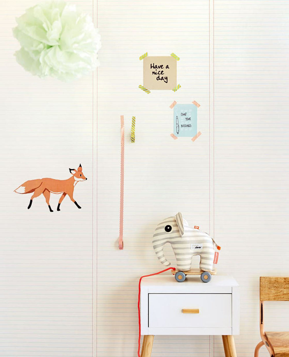 EIJFFINGER Wallpower Junior 364010 - Afbeelding 2 - Wit, Kinderkamer, Strepen, Kinderkamer
