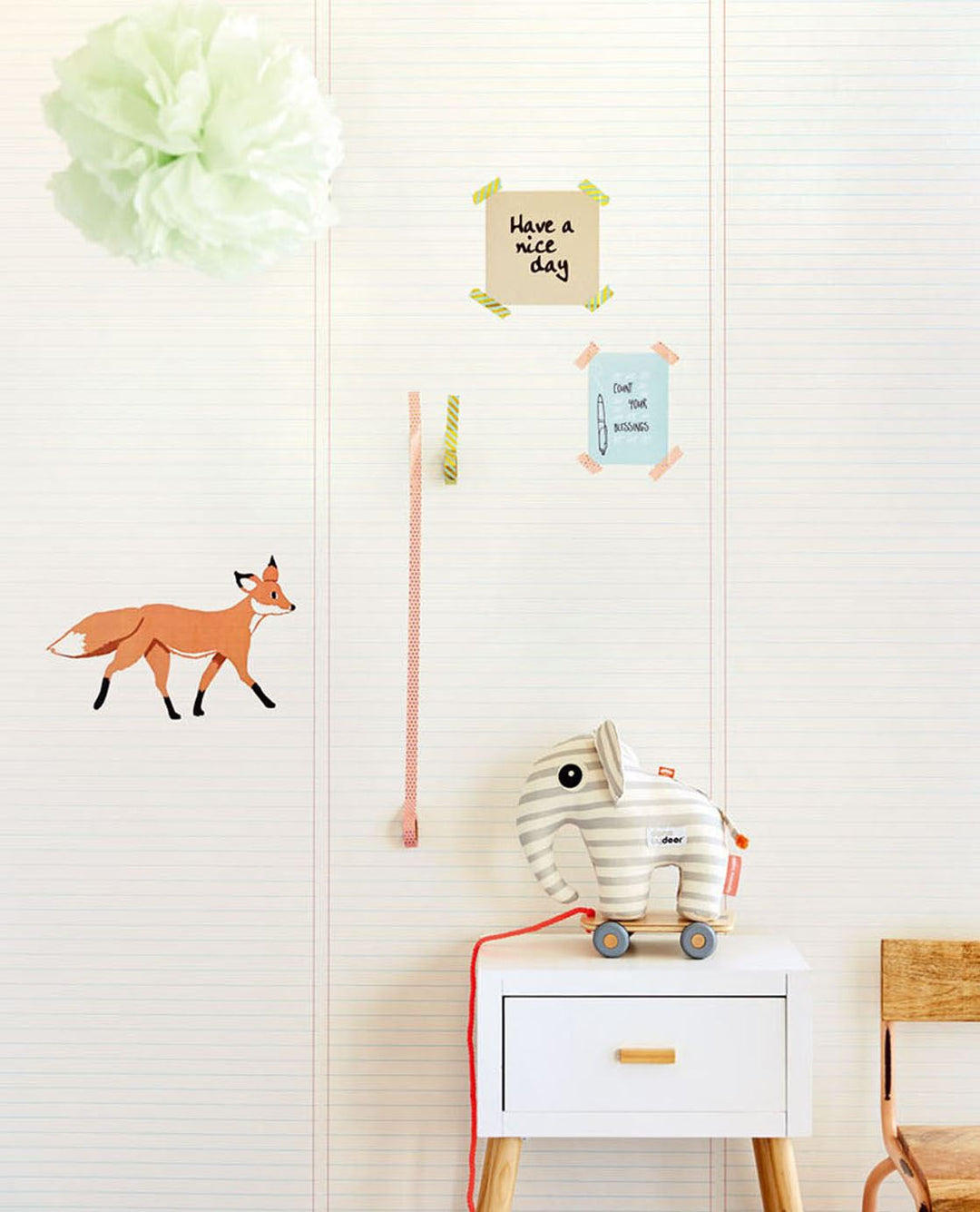 EIJFFINGER Wallpower Junior 364010 - Afbeelding 2 - Wit, Kinderkamer, Strepen, Kinderkamer
