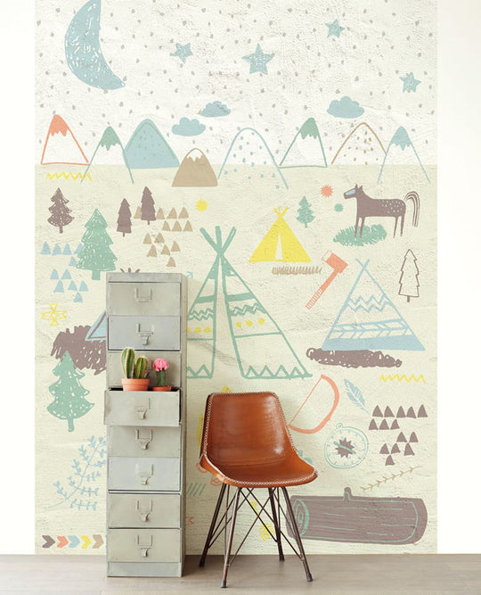 EIJFFINGER Wallpower Junior 364126 - Afbeelding 2 - Multi, Naturel, Kinderkamer