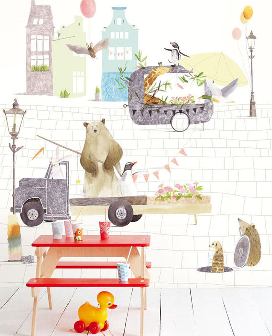 EIJFFINGER Wallpower Junior 364163 - Afbeelding 2 - Wit, Multi, Naturel, Scandinavisch, Kinderkamer