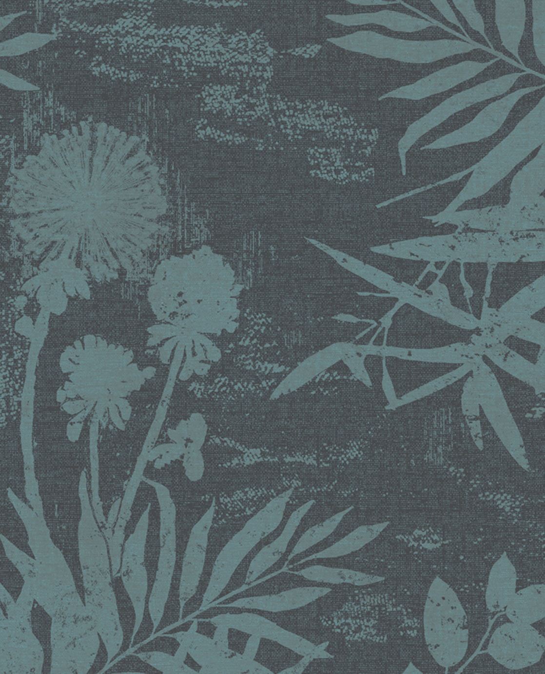 EIJFFINGER Lino 379034 - Afbeelding 1 - Blauw, Landelijk, Stoer, Industrieel, Bladeren