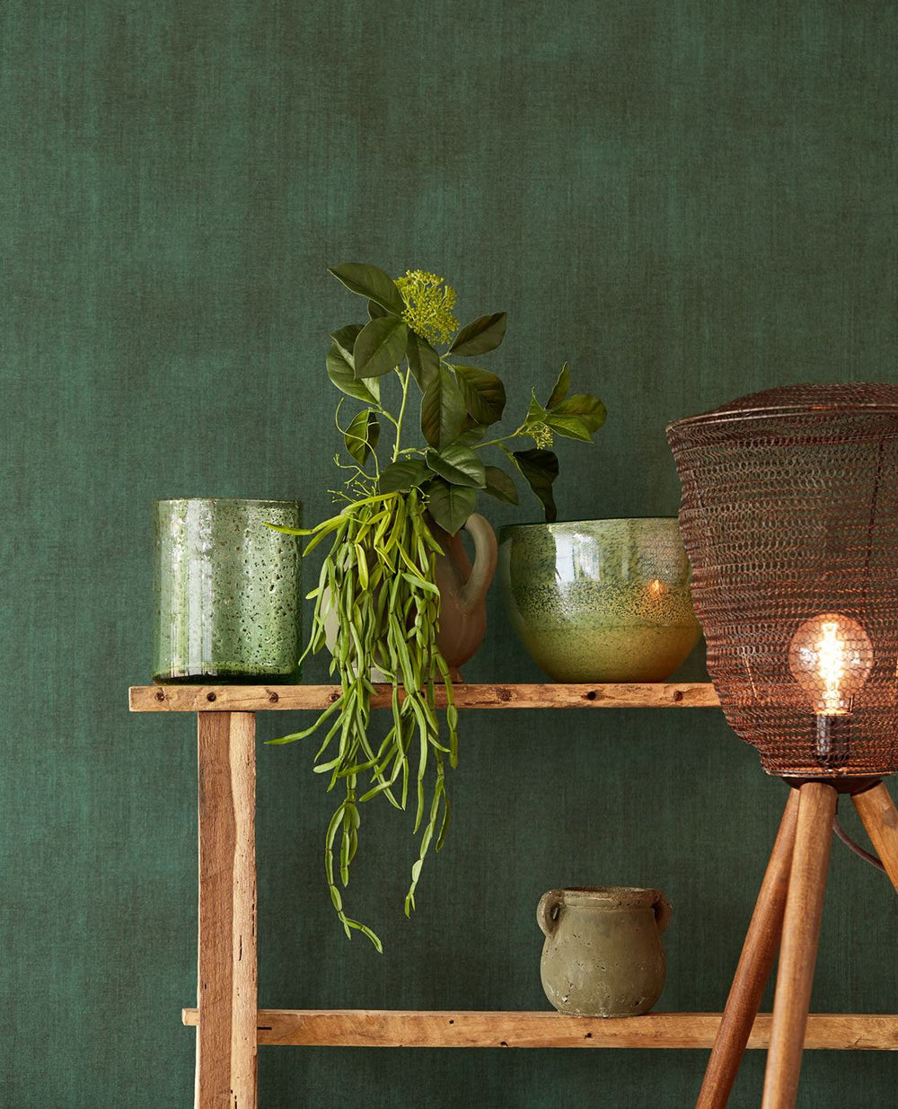 EIJFFINGER Lino 379006 - Afbeelding 2 - Groen, Landelijk, Basic, Stoer, Industrieel, Natuurlijk, Effen, Uni