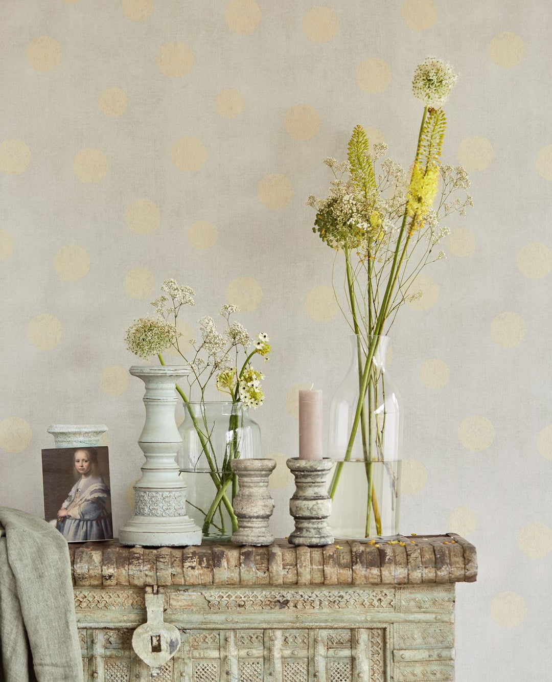 EIJFFINGER Lino 379042 - Afbeelding 2 - Groen, Landelijk, Stoer, Industrieel, Chic, Glamour, Stippen