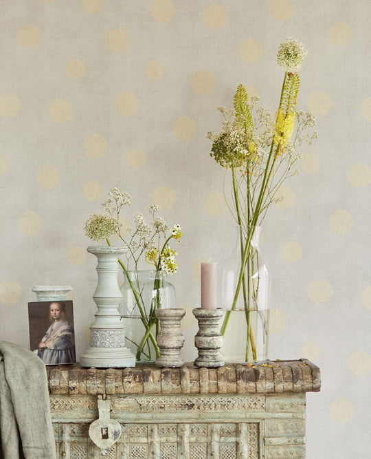 EIJFFINGER Lino 379042 - Afbeelding 2 - Groen, Landelijk, Stoer, Industrieel, Chic, Glamour, Stippen