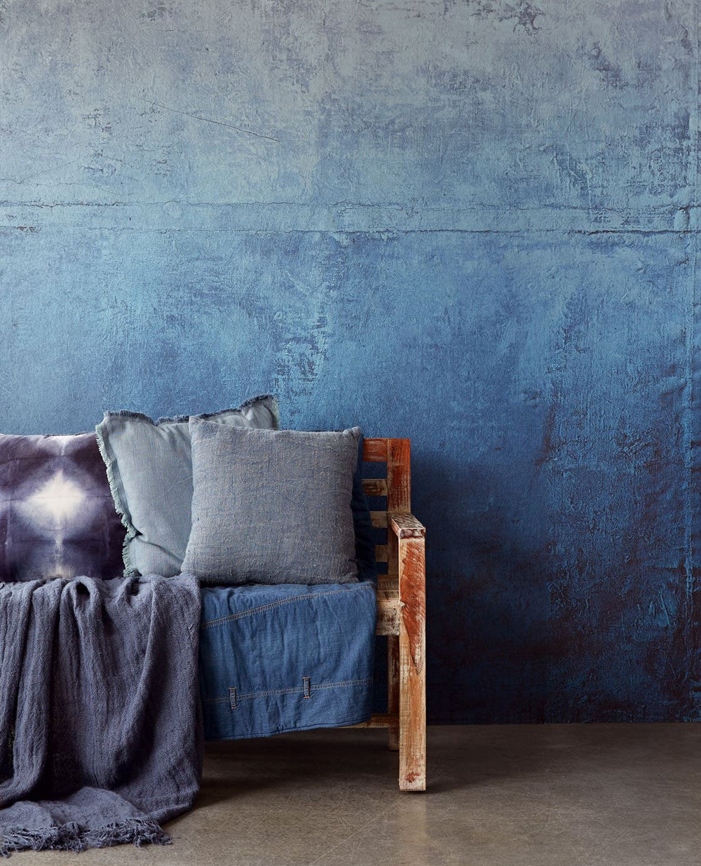EIJFFINGER Lino 379105 - Afbeelding 2 - Blauw, Stoer, Industrieel, Structuren