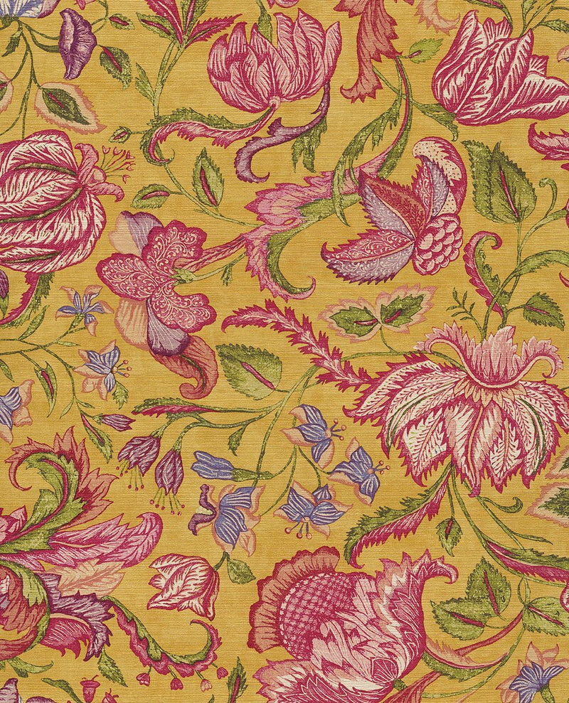 EIJFFINGER Sundari 375103 - Afbeelding 1 - Multi, Geel, Romantisch, Etnisch, Klassiek, Bloemen