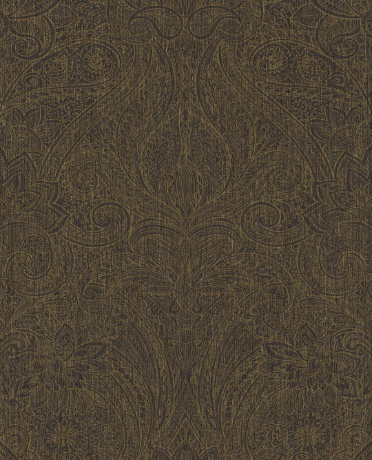 EIJFFINGER Sundari 375126 - Afbeelding 1 - Zwart / Grijs, Etnisch, Klassiek, Chic, Glamour, Ornamenten