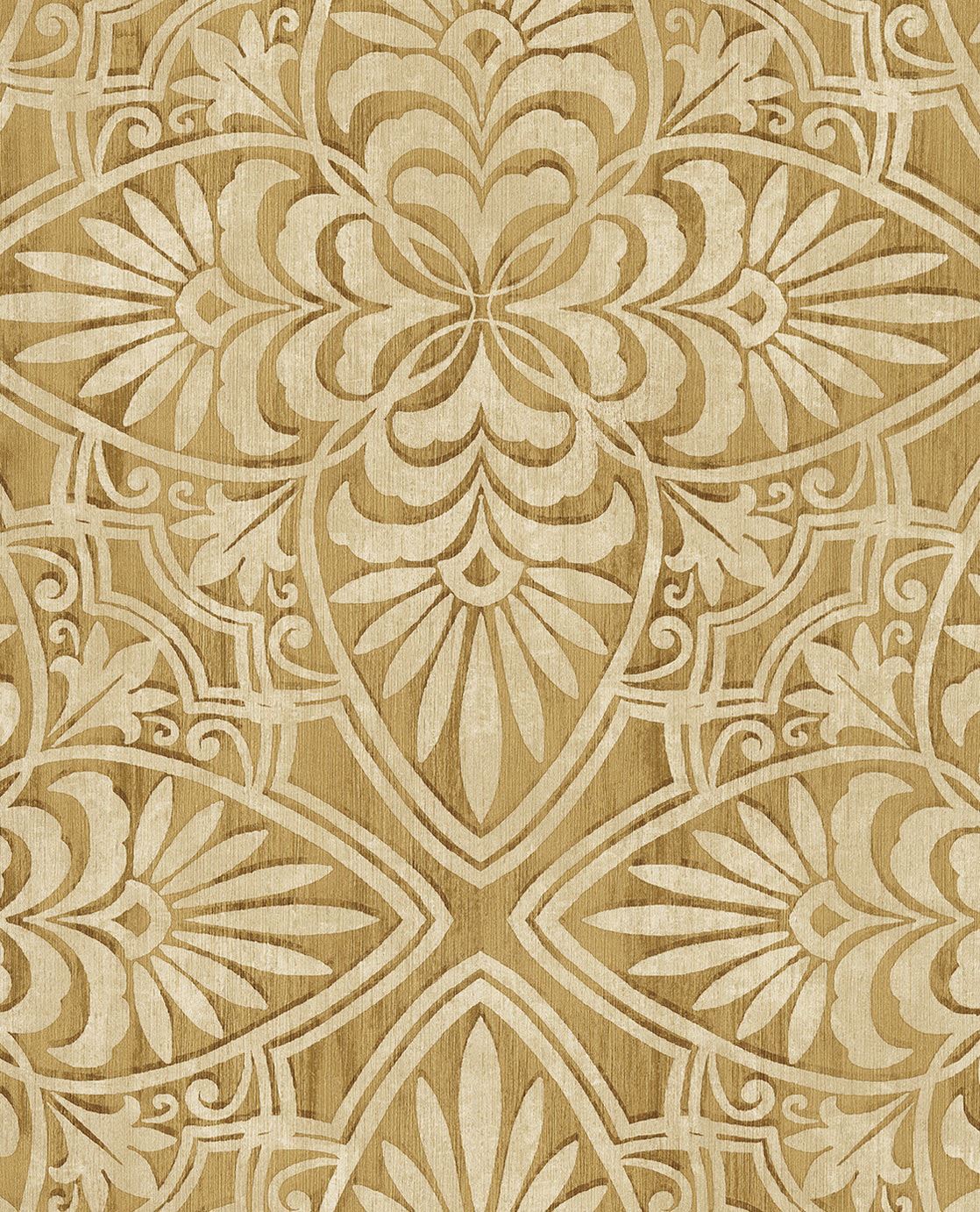 EIJFFINGER Sundari 375132 - Afbeelding 1 - Geel, Landelijk, Etnisch, Stoer, Industrieel, Natuurlijk, Ornamenten, Geometrisch