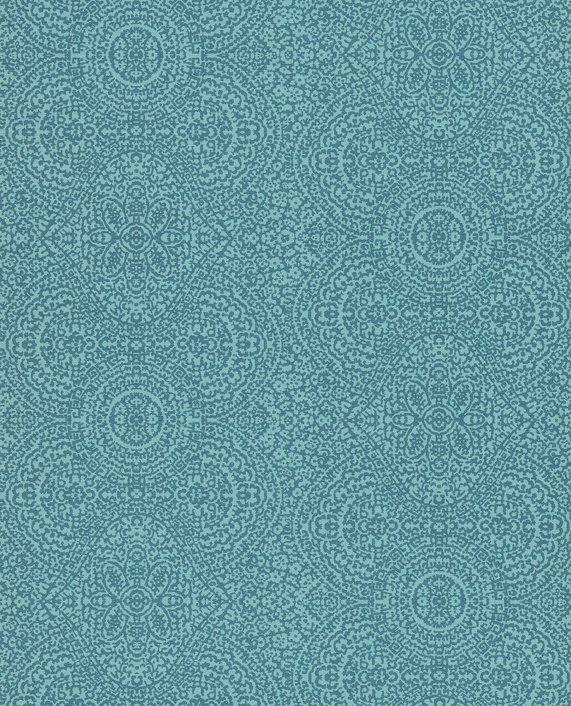EIJFFINGER Sundari 375163 - Afbeelding 1 - Blauw, Etnisch, Basic, Ornamenten, Fantasie