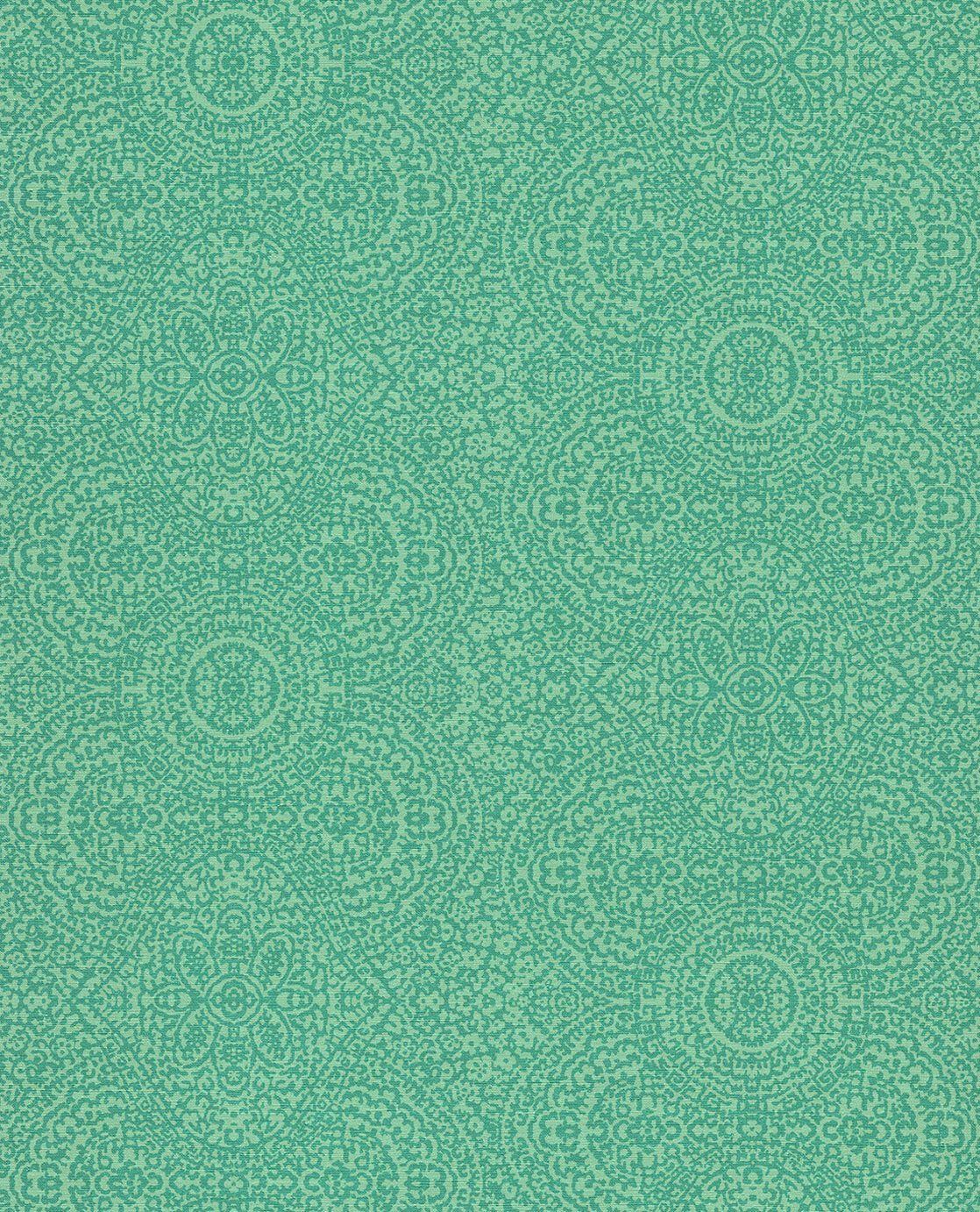 EIJFFINGER Sundari 375164 - Afbeelding 1 - Groen, Etnisch, Basic, Ornamenten, Fantasie