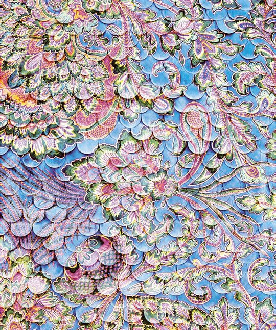 EIJFFINGER Sundari 375209 - Afbeelding 1 - Multi, Blauw, Etnisch, Fantasie, Bloemen