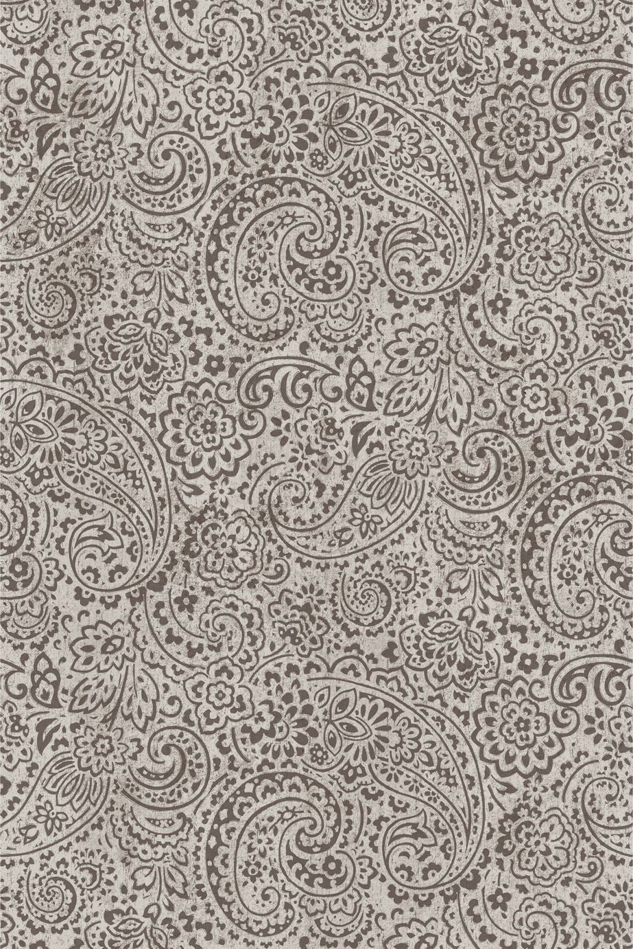 EIJFFINGER Sundari 375214 - Afbeelding 1 - Zwart / Grijs, Etnisch, Stoer, Industrieel, Ornamenten, Beton