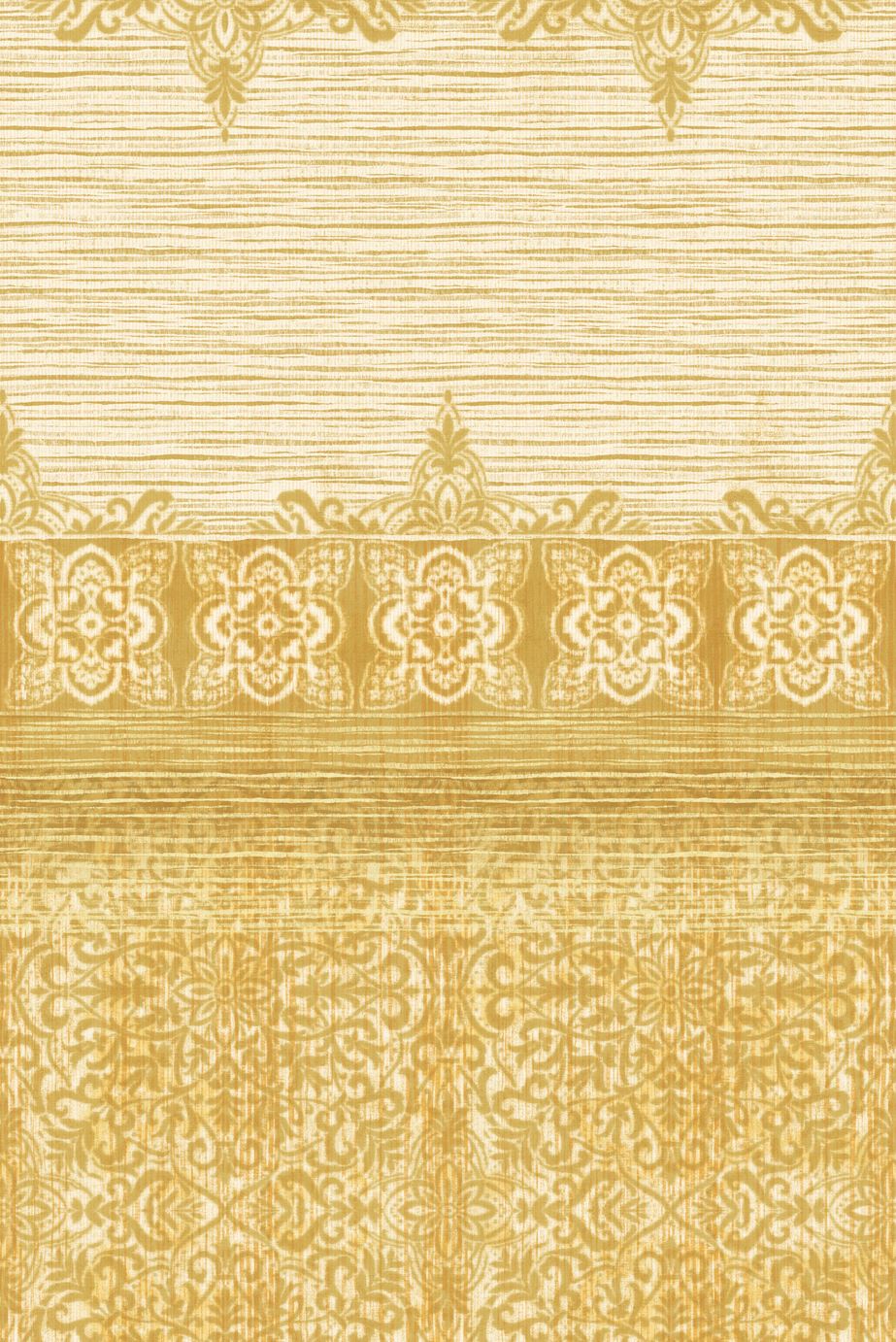 EIJFFINGER Sundari 375215 - Afbeelding 1 - Geel, Etnisch, Ornamenten, Fantasie