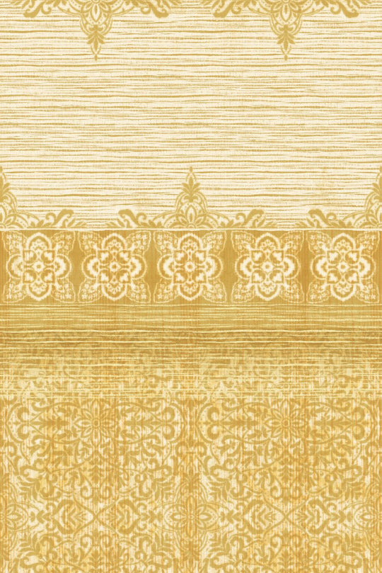 EIJFFINGER Sundari 375215 - Afbeelding 1 - Geel, Etnisch, Ornamenten, Fantasie