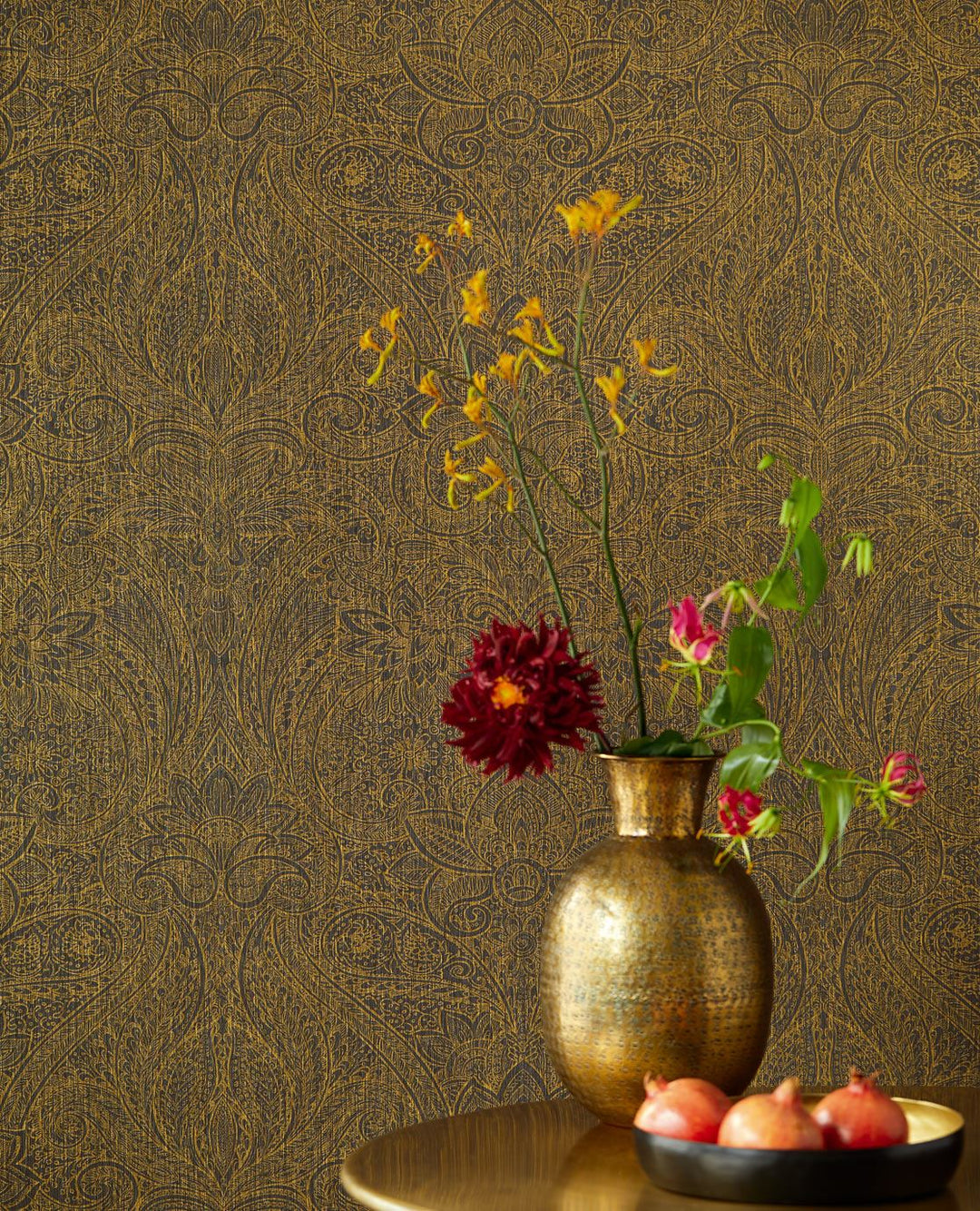EIJFFINGER Sundari 375126 - Afbeelding 2 - Zwart / Grijs, Etnisch, Klassiek, Chic, Glamour, Ornamenten
