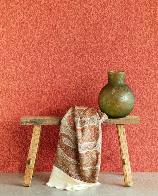 EIJFFINGER Sundari 375155 - Afbeelding 2 - Rood, Etnisch, Basic, Stoer, Industrieel, Effen, Uni, Structuren