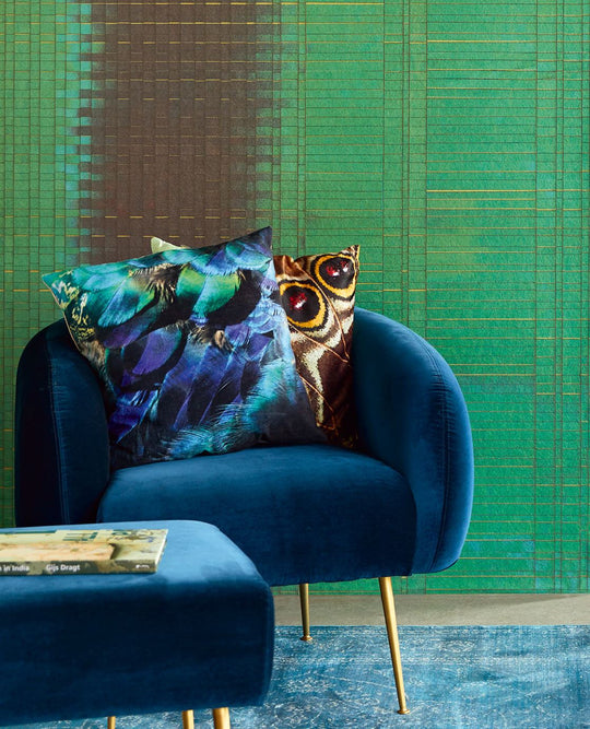 EIJFFINGER Sundari 375200 - Afbeelding 2 - Groen, Etnisch, Stoer, Industrieel, Chic, Glamour, Structuren, Geometrisch 