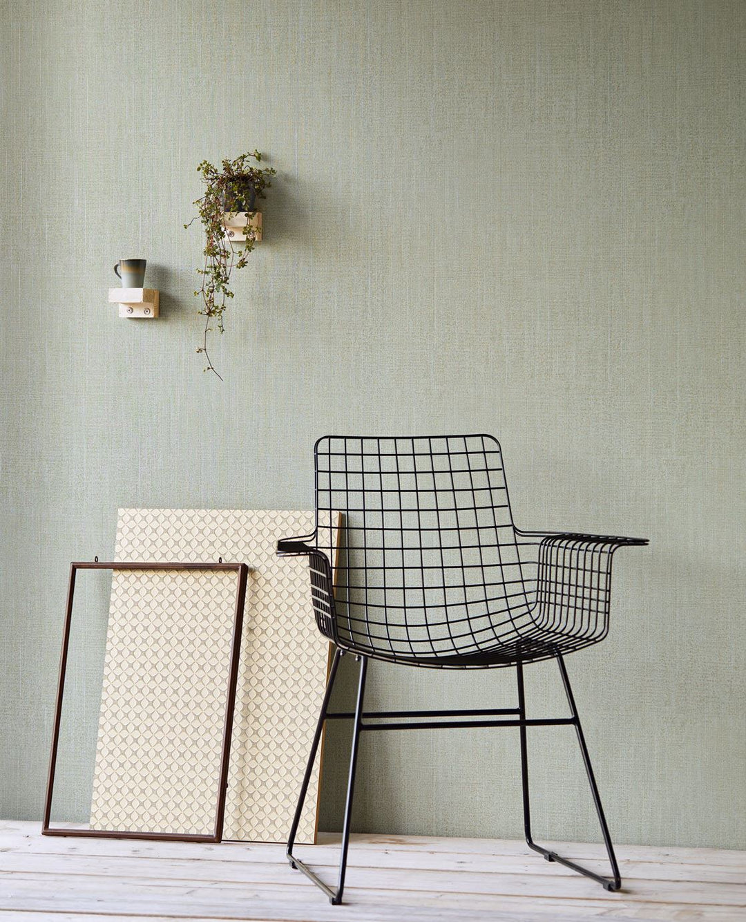 EIJFFINGER Reunited 372566 - Afbeelding 3 - Groen, Retro, Vintage, Basic, Effen, Uni