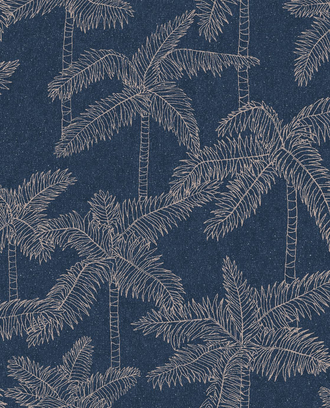 EIJFFINGER Vivid 384514 - Afbeelding 1 - Blauw, Retro, Vintage, Etnisch, Chic, Glamour, Natuurlijk, Bladeren