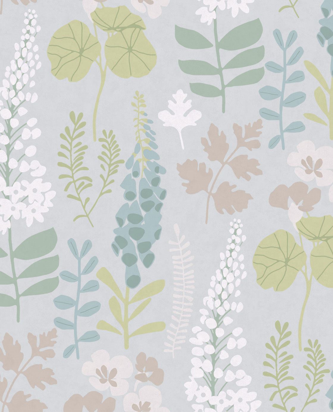 EIJFFINGER Vivid 384530 - Afbeelding 1 - Multi, Naturel, Zwart / Grijs, Scandinavisch, Retro, Vintage, Landelijk, Natuurlijk, Bloemen