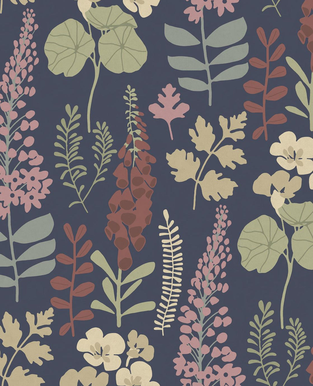 EIJFFINGER Vivid 384534 - Afbeelding 1 - Multi, Blauw, Scandinavisch, Retro, Vintage, Klassiek, Natuurlijk, Bloemen