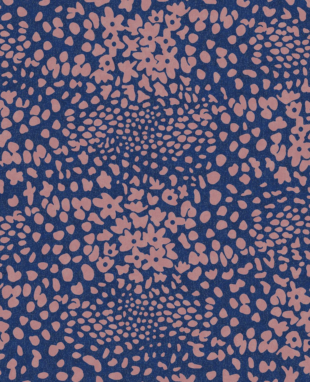 EIJFFINGER Vivid 384544 - Afbeelding 1 - Blauw, Scandinavisch, Retro, Vintage, Structuren, Fantasie, Bloemen