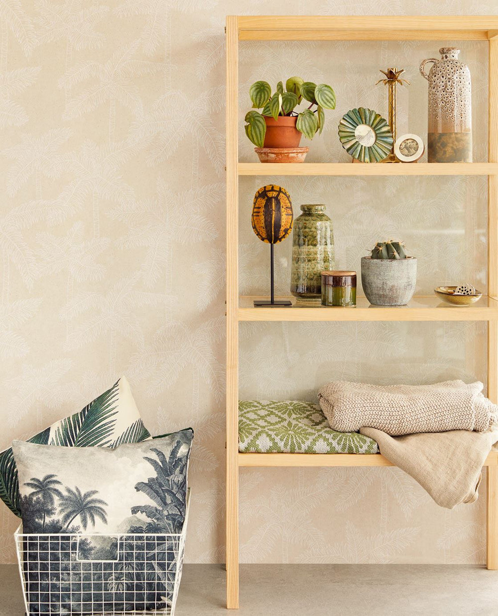 EIJFFINGER Vivid 384511 - Afbeelding 2 - Naturel, Landelijk, Romantisch, Etnisch, Natuurlijk, Bladeren