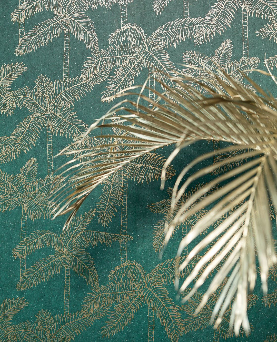 EIJFFINGER Vivid 384513 - Afbeelding 2 - Blauw, Groen, Retro, Vintage, Etnisch, Chic, Glamour, Natuurlijk, Bladeren