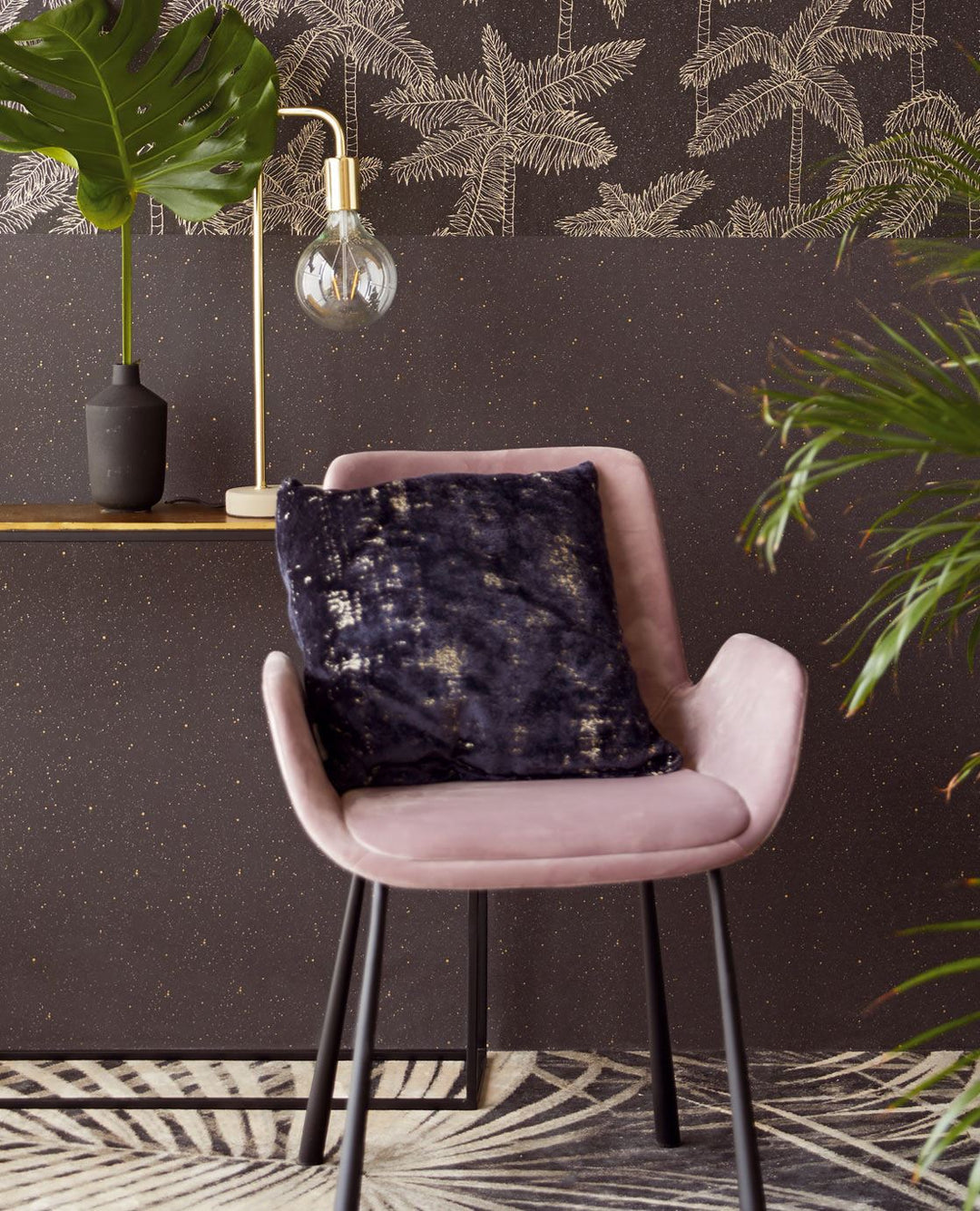EIJFFINGER Vivid 384525 - Afbeelding 2 - Zwart / Grijs, Retro, Vintage, Stoer, Industrieel, Chic, Glamour, Effen, Uni, Structuren, Stippen