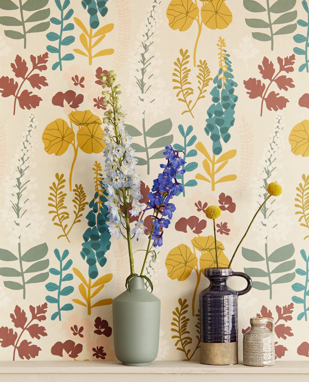 EIJFFINGER Vivid 384533 - Afbeelding 2 - Naturel, Multi, Scandinavisch, Retro, Vintage, Natuurlijk, Bloemen