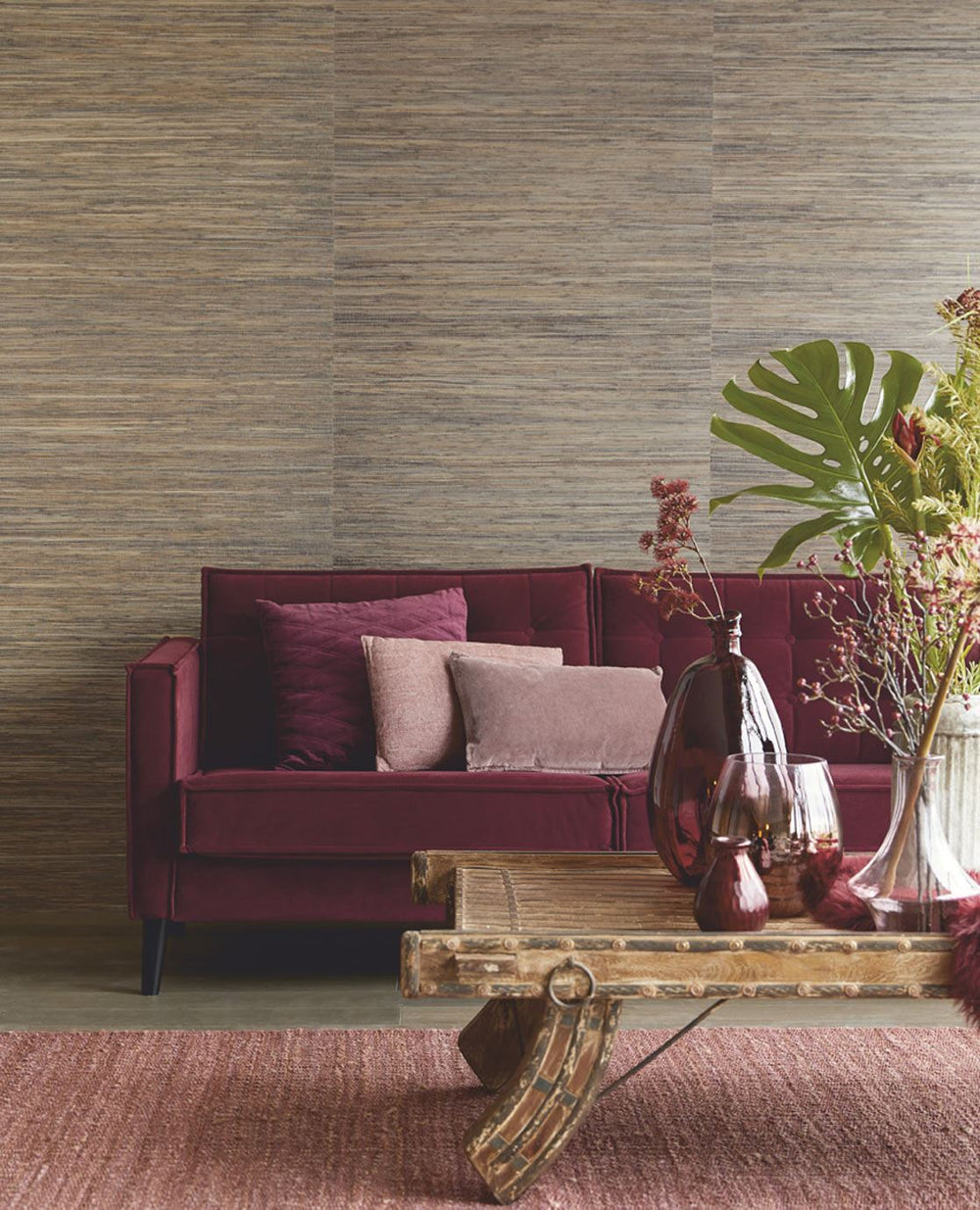 EIJFFINGER Natural Wallcovering II 389508 - Afbeelding 2 - Naturel, Zwart / Grijs, Landelijk, Etnisch, Chic, Glamour, Natuurlijk, Structuren