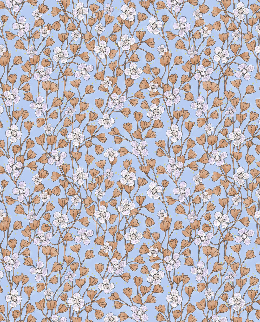 EIJFFINGER Rice II 383533 - Afbeelding 1 - Blauw, Scandinavisch, Romantisch, Rice