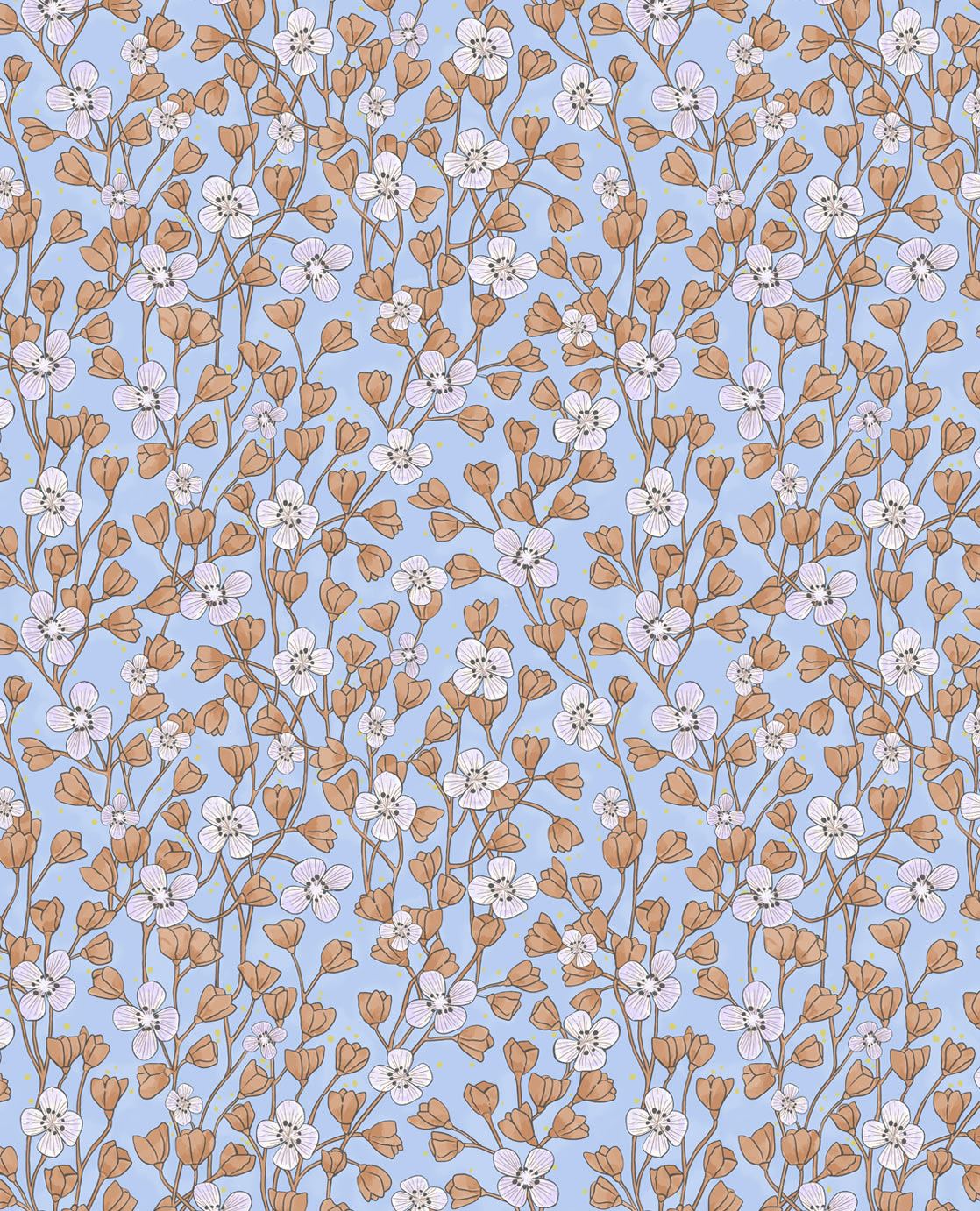 EIJFFINGER Rice II 383533 - Afbeelding 1 - Blauw, Scandinavisch, Romantisch, Rice